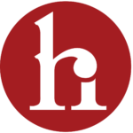 Lowercase H on red circle logo