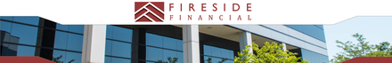 Fireside Financial logo above modern glass office building